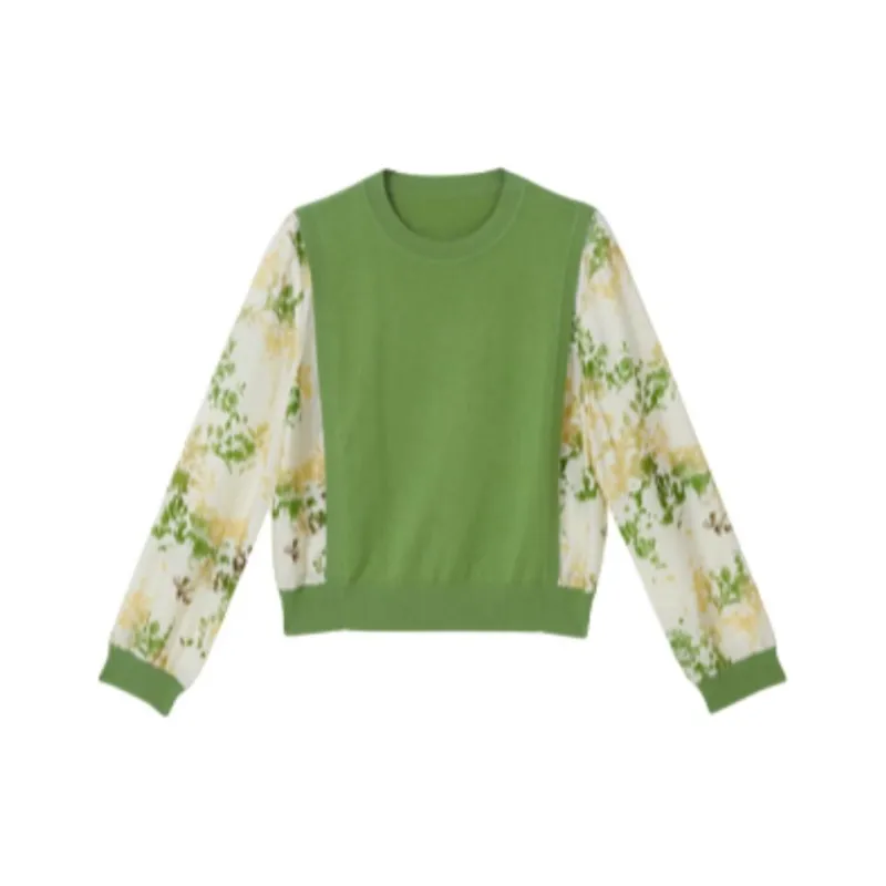 Yiner Cashmere Sweater Women's Fruit Green-0