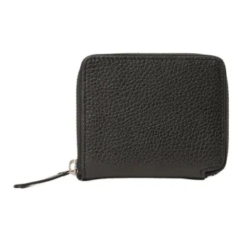 Beams Cow Leather Card Holder Men's Black