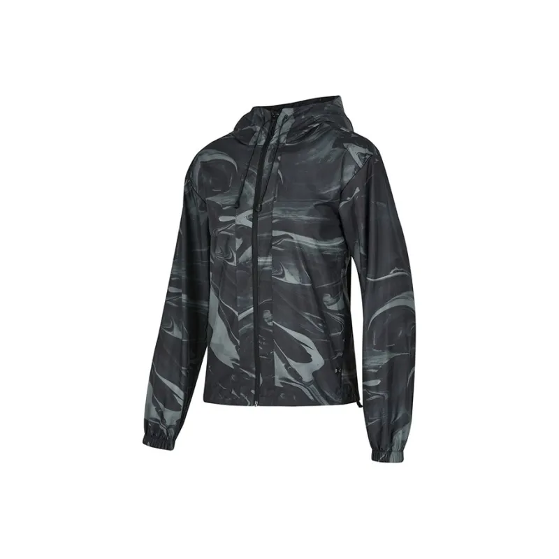 Skechers Jackets Coats Women's Psychedelic Black Gray All Over Print-0