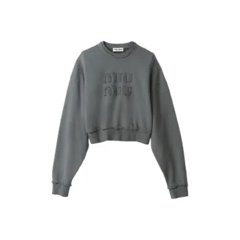 MIU MIU FW23 Sweatshirt Women's Iron Gray