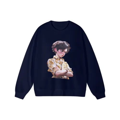 Art Sweatshirt Unisex Dark Blue
