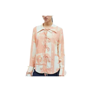 REJINA PYO Saskia Crinkled Tie-detail Blouse