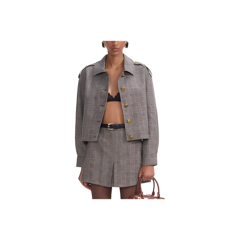 Self portrait Check Jacket-0