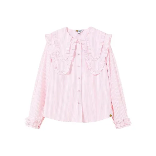 B.Duck Shirt Women's Pink Stripes
