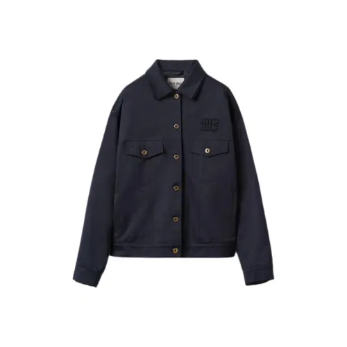 MIU MIU Logo embroidered Chino Jacket