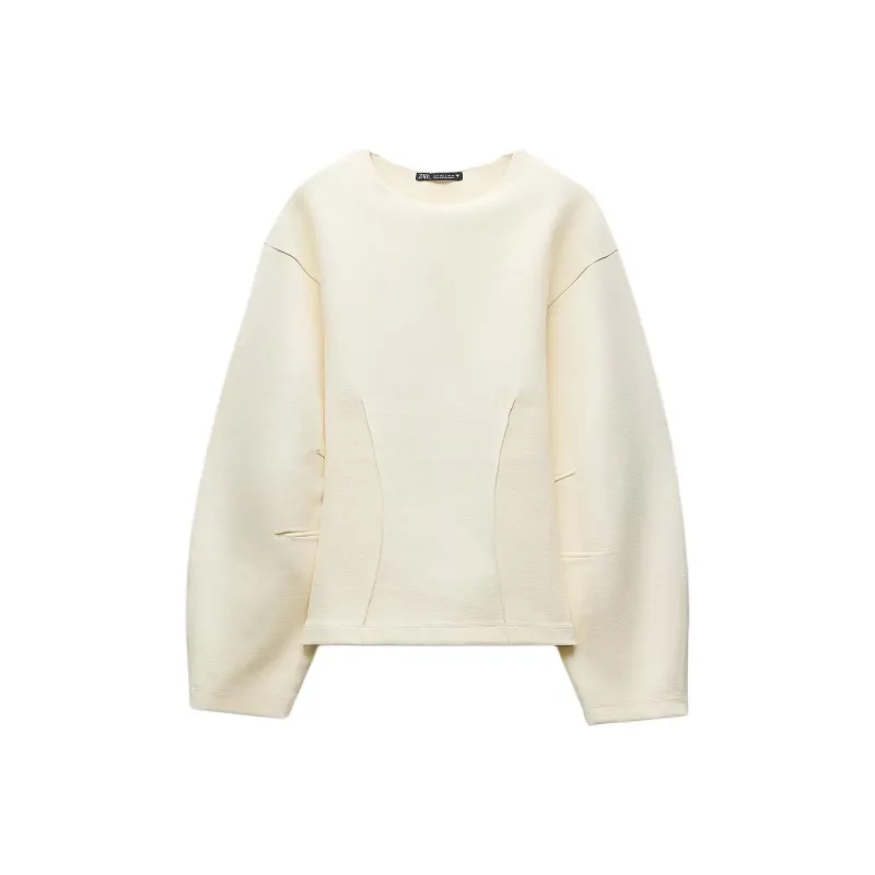 ZARA Sweatshirts Women's Beige-0