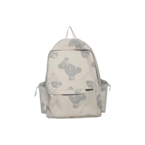 Warrior Nylon Fabric Backpack Regular Unisex White