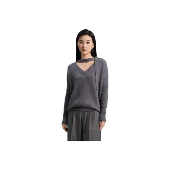 Blood Glitter Cashmere Sweater Women's Dark Gray