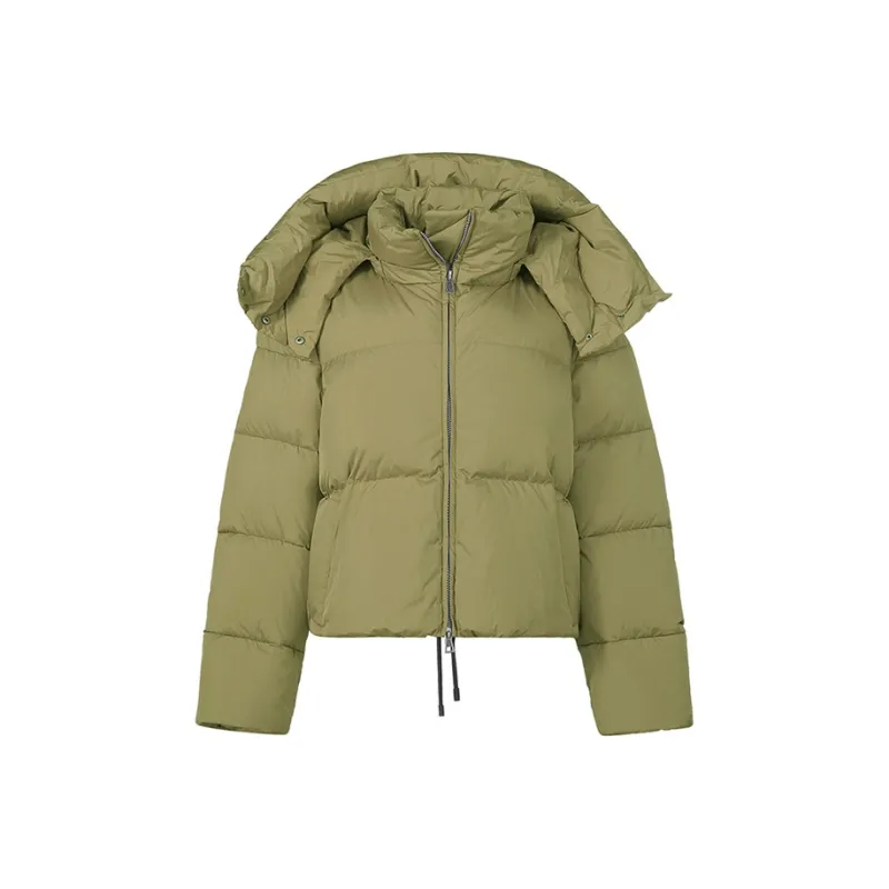 SportMax Down Jackets Women's Olive Green-0