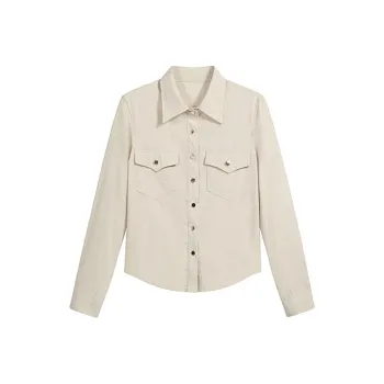 PAIN OR PLEASURE Spring And Summer Shirt Women's Apricot