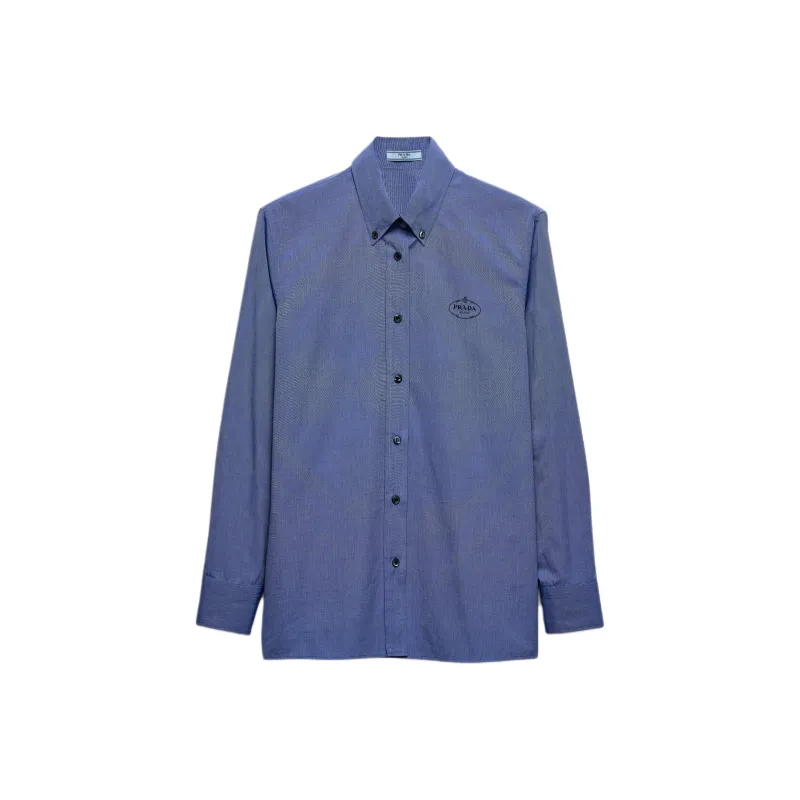 PRADA SS25 Spring Summer Women's Apparel Collection Shirt Women's Sea Blue-0