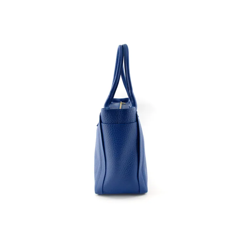 Furla Regina Genuine Leather Tote Bag, Shopping Bag, Shoulder Bag, Handbag Large Size Women's Blue-1