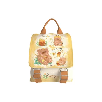 AOSONG Suede Technology Fabric Backpack Women's Yellow