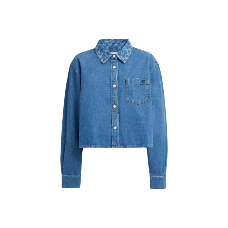 COACH Shirts Women's Light Blue-0