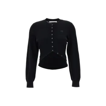 Alexander Wang Split Hem Cardigan Black