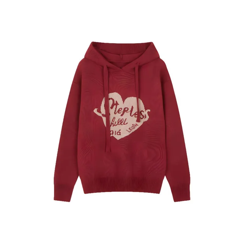 Mo Han Yi Mei Knitwear Women's Vintage Red-0