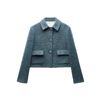 ZARA Jackets Coats Women's Blue