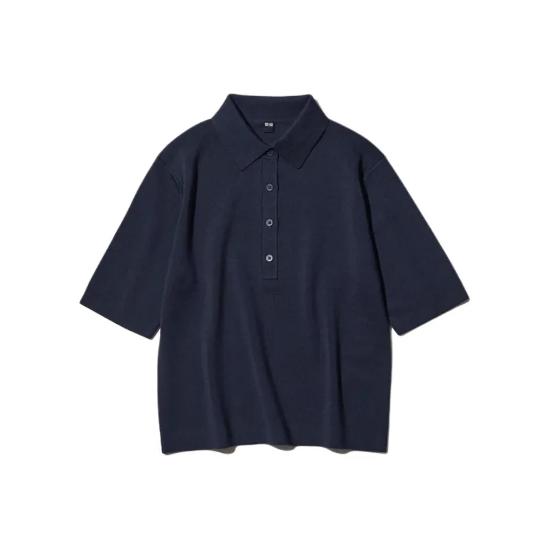 UNIQLO Polo Shirt Women's Navy Blue-0