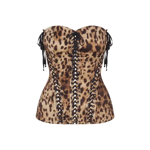 Skims Kim DOLCE&GABBANA Leopard print Sheer Jumpsuit