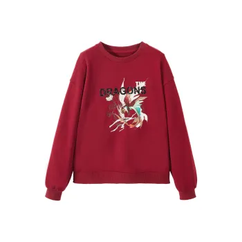 XIANGYING Sweatshirt Women's Red