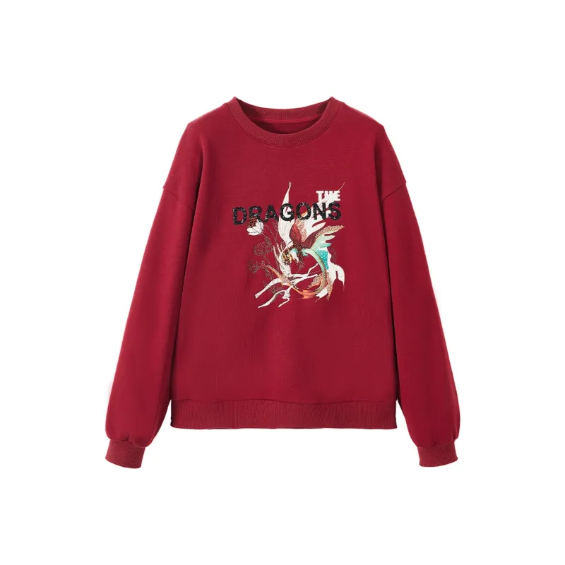 XIANGYING Sweatshirt Women's Red-0