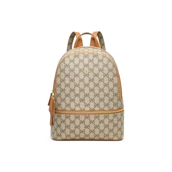 PIERRE CARDIN PVC Polyvinyl Chloride Backpack Women's Dark Khaki