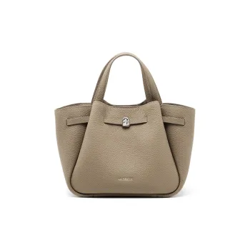 LA FESTIN Top Grain Cow Leather Basket Bag, Shoulder Bag, Crossbody Bag, Handbag Large Size Women's Multicolor