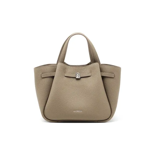 LA FESTIN Top Grain Cow Leather Basket Bag, Shoulder Bag, Crossbody Bag, Handbag Large Size Women's Multicolor