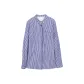 Blue and White Striped Fleece-Lined