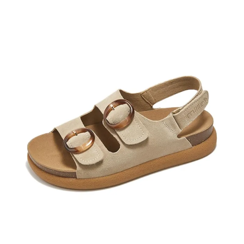 Millies Beach Sandals Women's Sand, Camel-3