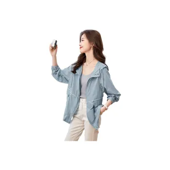 Mo Han Yi Mei Jackets & Coats Women's Gray Blue