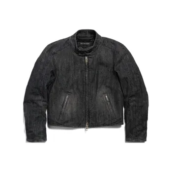 Balenciaga Shrunk Denim Racer Jacket