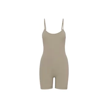 ARITZIA Golden BUTTER Essential 5' Romper Bodysuits Women's Modern Taupe/Modern Taupe