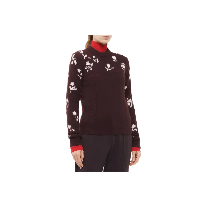 CHANEL 24N Neige Skiing Collection Cashmere Sweater Women's Dark Brown-0