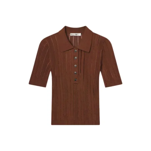 FRAME Laddered Ribbed Polo Shirt