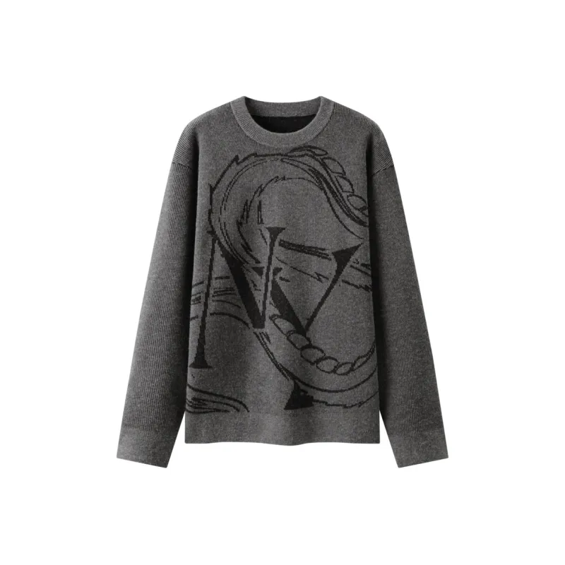 SEM/R Knitwear Unisex Gray Black Tone-0
