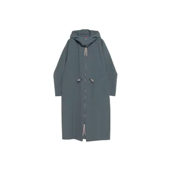Vivienne Westwood Typewriter Water Repellent Long Zip Hoodie Jackets Coats Women's Gray
