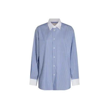 MARNI Striped Curved Hem Shirt