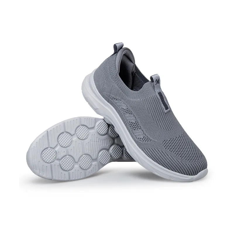 Kuding Elderly Shoes Soft Sole Comfortable Slip on Breathable And Lightweight Low Top Casual Shoes Unisex-21