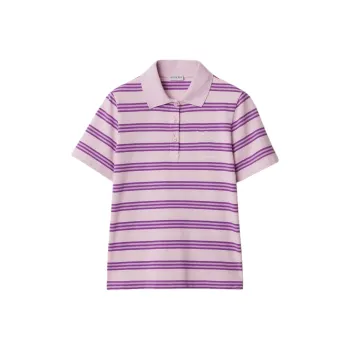 Burberry Striped Cotton Polo Shirt