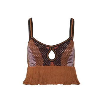 Johanna Ortiz Ruffled Crop Top