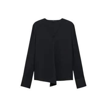 THEORY Silk Georgette Blouse