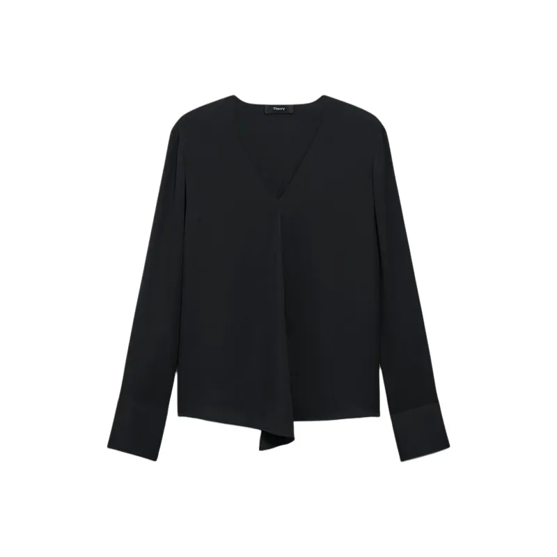 THEORY Silk Georgette Blouse-0