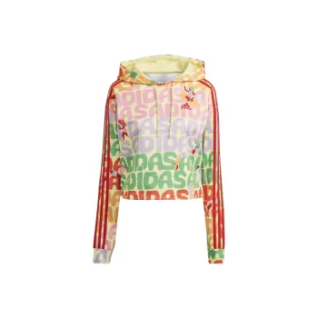 Adidas x FARM RIO 3-Stripes Hoodie Sweatshirt Women's Yellow