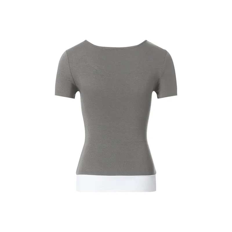 FOASIS T Shirt Women's Light Gray-1