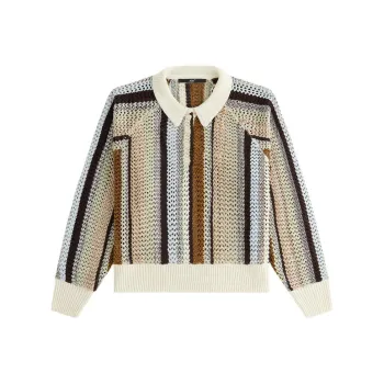 KITH FW24 Delivery II Emery Crochet Rugby Knitwear Women's Multicolor