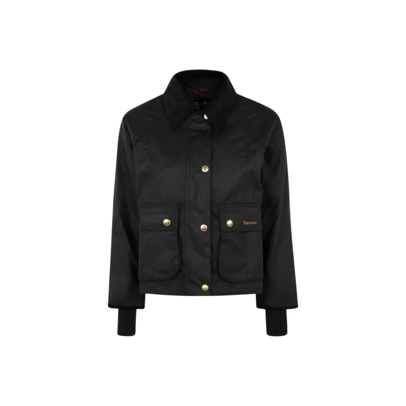 BARBOUR Logo Embroidered Cropped Jacket-0