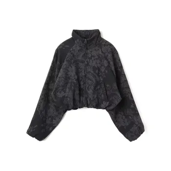 Nike Oversized Jacquard Track Jacket 'Black/Anthracite/Black'