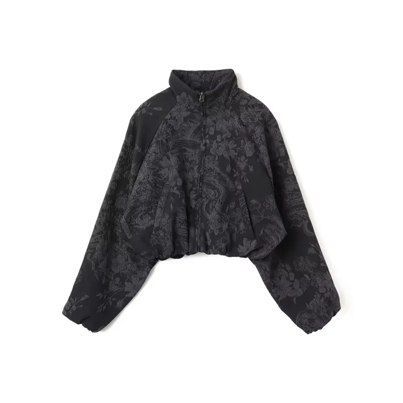 Nike Oversized Jacquard Track Jacket 'Black/Anthracite/Black'-0