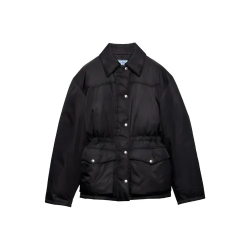 PRADA Drawstring Buttoned Down Jacket